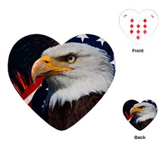 Fourth Of July Independence Day Usa American Pride Playing Cards Single Design (heart) by Ravend