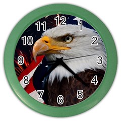 Fourth Of July Independence Day Usa American Pride Color Wall Clock by Ravend