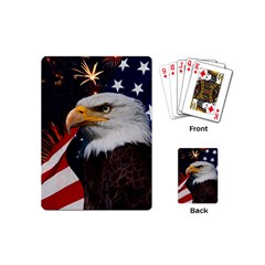 Fourth Of July Independence Day Usa American Pride Playing Cards Single Design (mini)