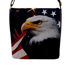 Fourth Of July Independence Day Usa American Pride Flap Closure Messenger Bag (l)