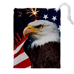 Fourth Of July Independence Day Usa American Pride Drawstring Pouch (4xl) by Ravend