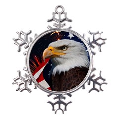 Fourth Of July Independence Day Usa American Pride Metal Large Snowflake Ornament