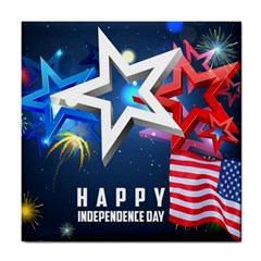 4th Of July Happy Usa Independence Day Tile Coaster by Ravend