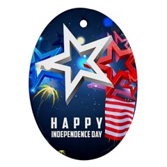 4th Of July Happy Usa Independence Day Ornament (oval) by Ravend