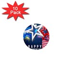 4th Of July Happy Usa Independence Day 1  Mini Magnet (10 pack)  Front