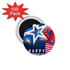 4th Of July Happy Usa Independence Day 1 75  Magnets (100 Pack)  by Ravend