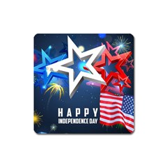 4th Of July Happy Usa Independence Day Square Magnet by Ravend