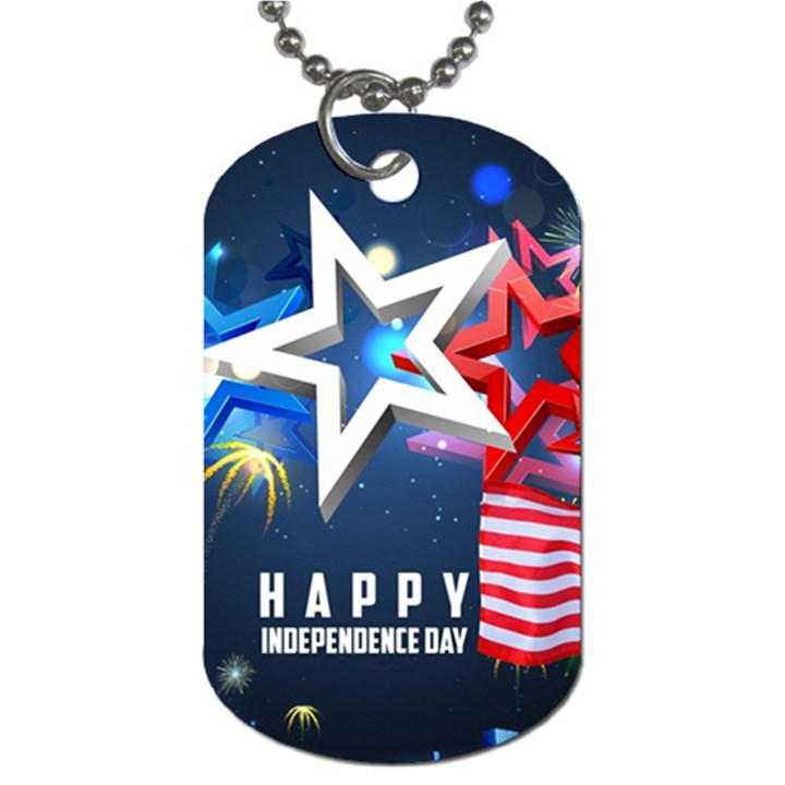 4th Of July Happy Usa Independence Day Dog Tag (One Side)