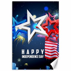 4th Of July Happy Usa Independence Day Canvas 12  X 18  by Ravend