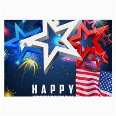 4th Of July Happy Usa Independence Day Large Glasses Cloth (2 Sides) by Ravend