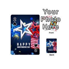 4th Of July Happy Usa Independence Day Playing Cards 54 Designs (mini) by Ravend