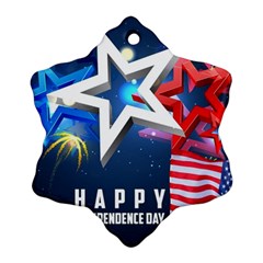 4th Of July Happy Usa Independence Day Ornament (snowflake)