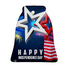 4th Of July Happy Usa Independence Day Bell Ornament (two Sides) by Ravend