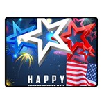 4th Of July Happy Usa Independence Day Two Sides Fleece Blanket (Small) 45 x34  Blanket Front