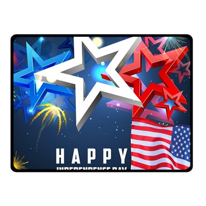 4th Of July Happy Usa Independence Day Two Sides Fleece Blanket (Small)