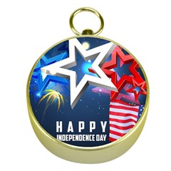 4th Of July Happy Usa Independence Day Gold Compasses