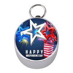 4th Of July Happy Usa Independence Day Mini Silver Compasses