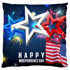 4th Of July Happy Usa Independence Day Standard Premium Plush Fleece Cushion Case (two Sides) by Ravend