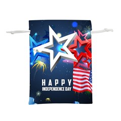 4th Of July Happy Usa Independence Day Lightweight Drawstring Pouch (l) by Ravend