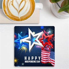 4th Of July Happy Usa Independence Day Uv Print Square Tile Coaster  by Ravend