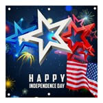 4th Of July Happy Usa Independence Day Banner and Sign 3  x 3  Front