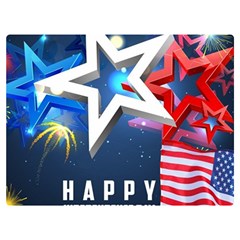 4th Of July Happy Usa Independence Day Premium Plush Fleece Blanket (extra Small) by Ravend