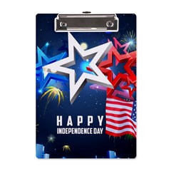 4th Of July Happy Usa Independence Day A5 Acrylic Clipboard by Ravend