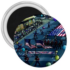 July 4th Parade Independence Day 3  Magnets by Ravend