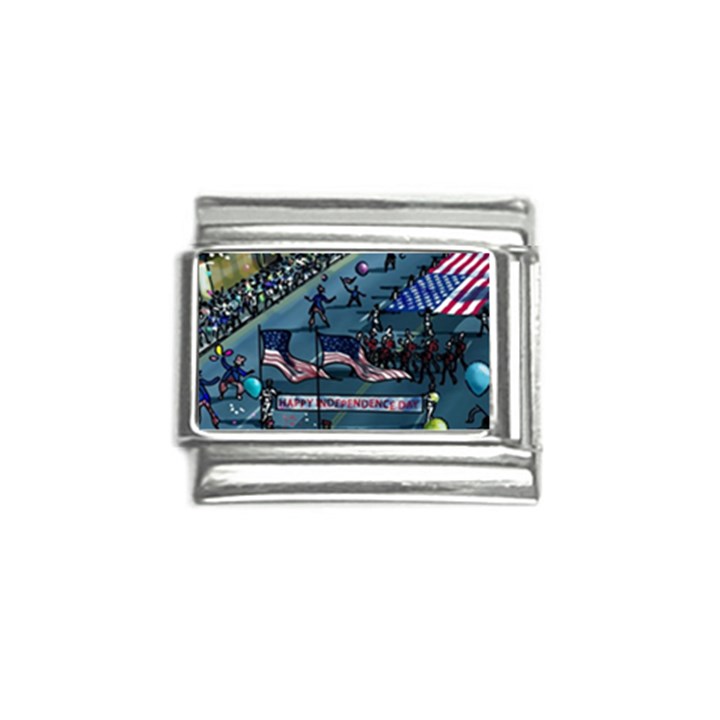 July 4th Parade Independence Day Italian Charm (9mm)