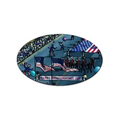 July 4th Parade Independence Day Sticker Oval (100 Pack) by Ravend