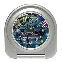 July 4th Parade Independence Day Travel Alarm Clock by Ravend