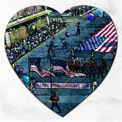 July 4th Parade Independence Day Jigsaw Puzzle (Heart)