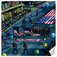 July 4th Parade Independence Day Canvas 16  X 16  by Ravend