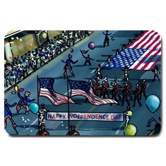 July 4th Parade Independence Day Large Doormat by Ravend