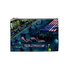 July 4th Parade Independence Day Cosmetic Bag (medium) by Ravend