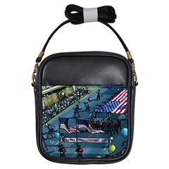 July 4th Parade Independence Day Girls Sling Bag by Ravend