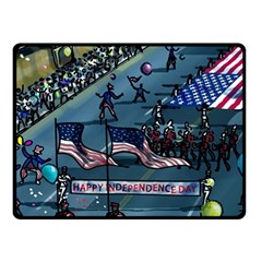 July 4th Parade Independence Day Fleece Blanket (small) by Ravend