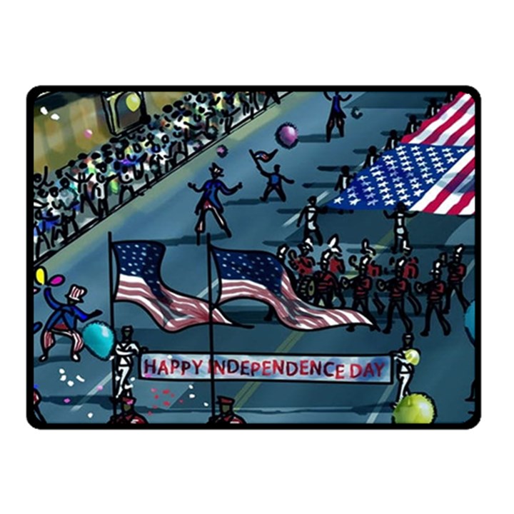 July 4th Parade Independence Day Fleece Blanket (Small)