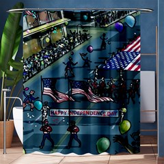 July 4th Parade Independence Day Shower Curtain 60  X 72  (medium)  by Ravend