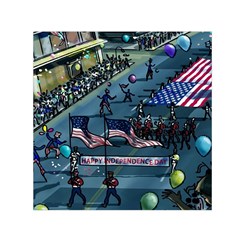 July 4th Parade Independence Day Square Satin Scarf (30  X 30 ) by Ravend