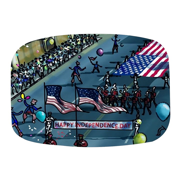 July 4th Parade Independence Day Mini Square Pill Box