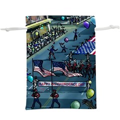 July 4th Parade Independence Day Lightweight Drawstring Pouch (xl) by Ravend