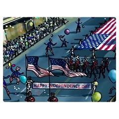 July 4th Parade Independence Day Premium Plush Fleece Blanket (extra Small) by Ravend