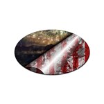 Independence Day Background Abstract Grunge American Flag Sticker Oval (10 pack) Front