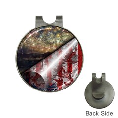 Independence Day Background Abstract Grunge American Flag Hat Clips With Golf Markers by Ravend