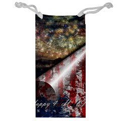 Independence Day Background Abstract Grunge American Flag Jewelry Bag by Ravend