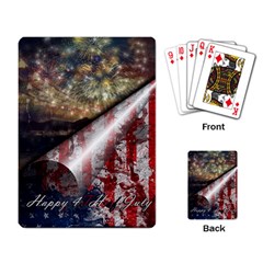 Independence Day Background Abstract Grunge American Flag Playing Cards Single Design (rectangle)