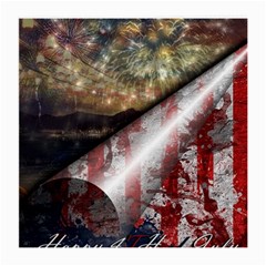 Independence Day Background Abstract Grunge American Flag Medium Glasses Cloth (2 Sides) by Ravend