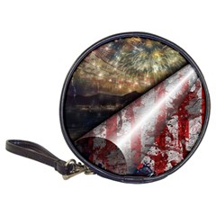 Independence Day Background Abstract Grunge American Flag Classic 20-cd Wallets by Ravend