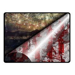 Independence Day Background Abstract Grunge American Flag Fleece Blanket (small) by Ravend